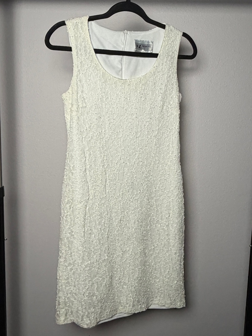 Vintage White Lace Mini Dress